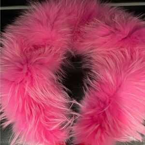 Luxurious Pink Fox Fur Scarf